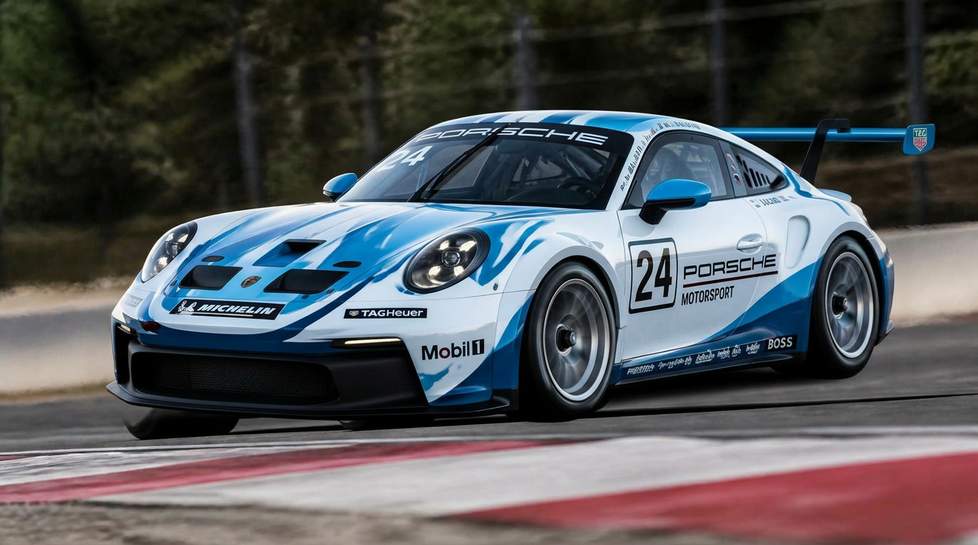 Porsche 911 GT3 Cup in track action